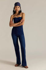 BECKETT STRAPLESS JUMPSUIT - MIDNIGHT MANTRA