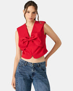 AYANNA TOP - DARK RED