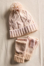 RAINBOW RUN HAT & GLOVE SET - IVORY