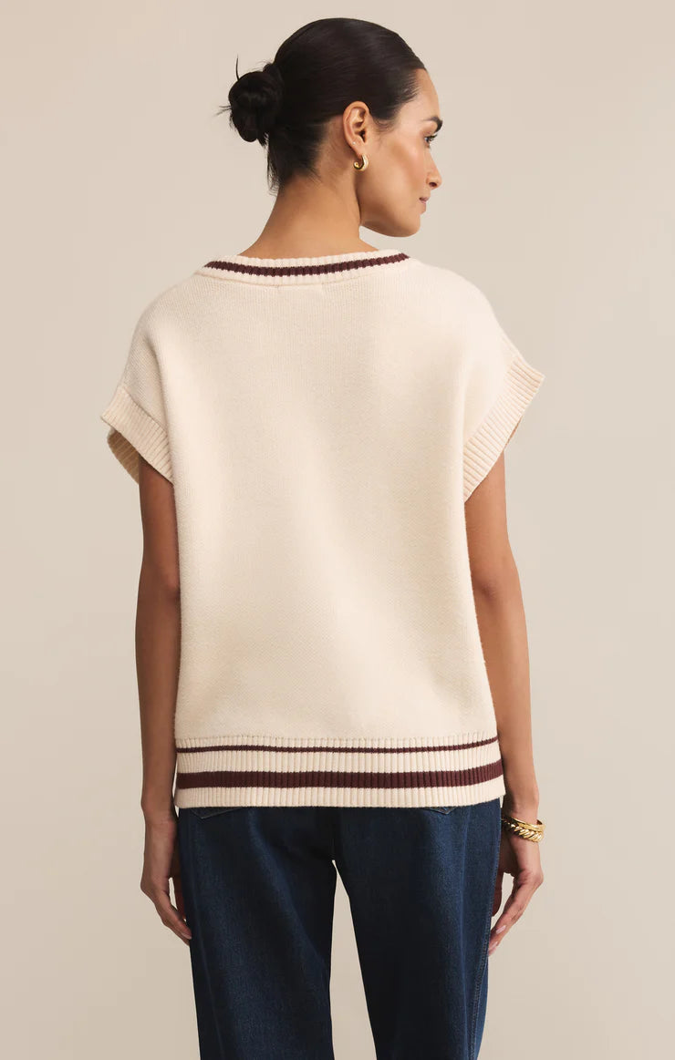 FLETCHER SWEATER VEST - CRYSTAL