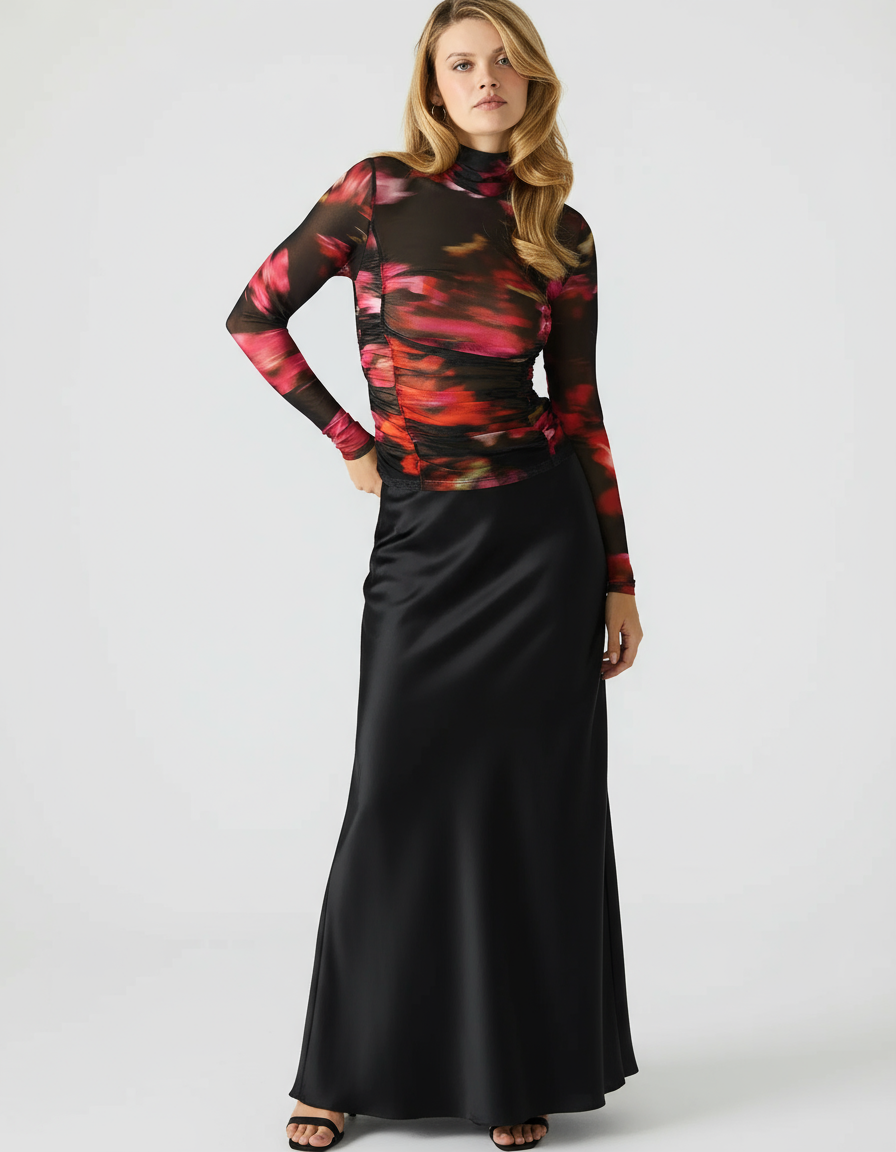 TAYLORE TOP - BLURRY FLORAL