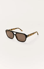 AFTER HOUR POLARIZED SUNGLASSES- BLACK/TORT-BROWN
