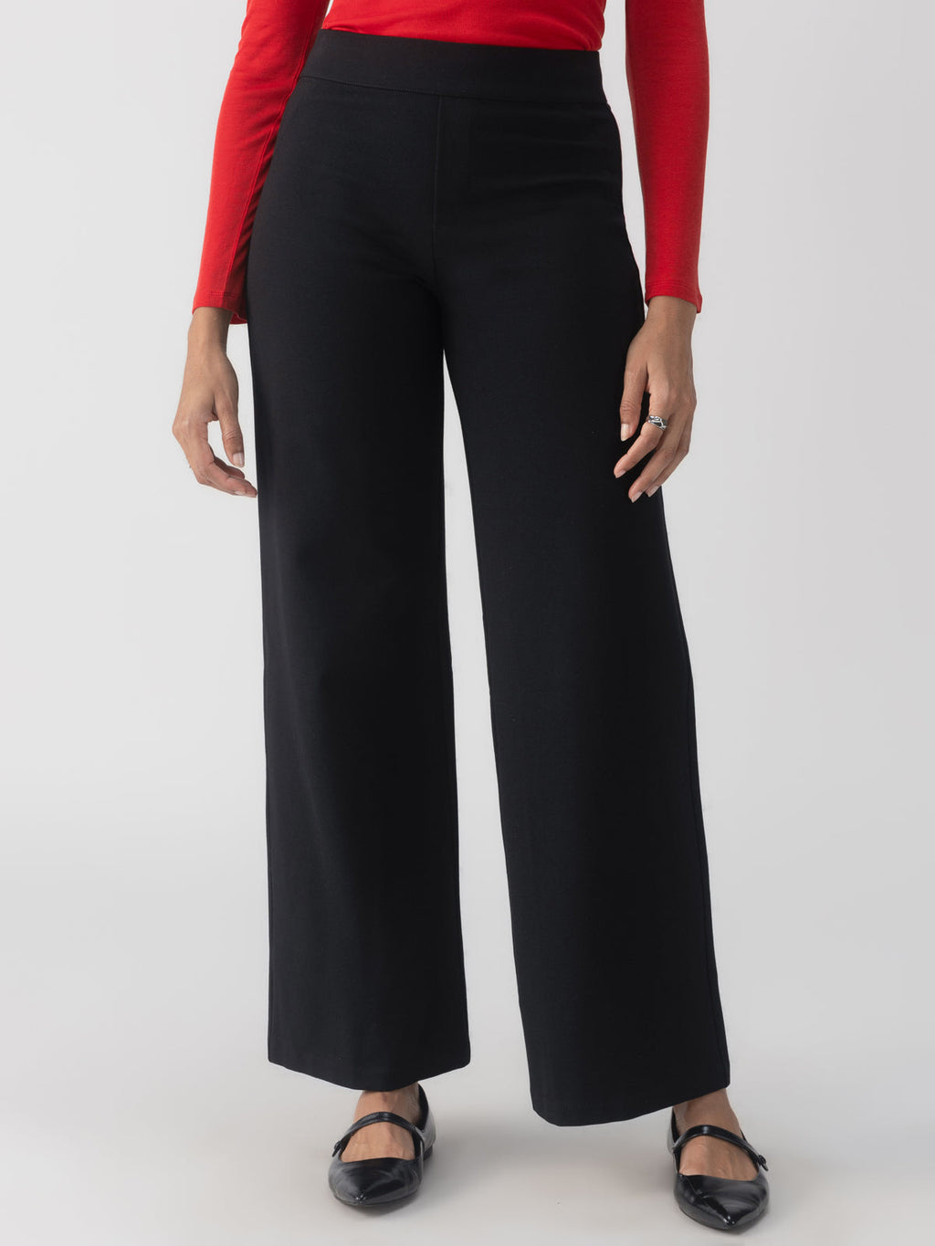 RUNWAY PONTE TROUSER - BLACK