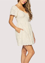 SPRINGTIDE CHARM MINI DRESS-IVORY