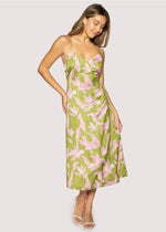 FLORA MIDI DRESS-GREEN
