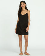 SUMMER LOVE SLIP DRESS - BLACK