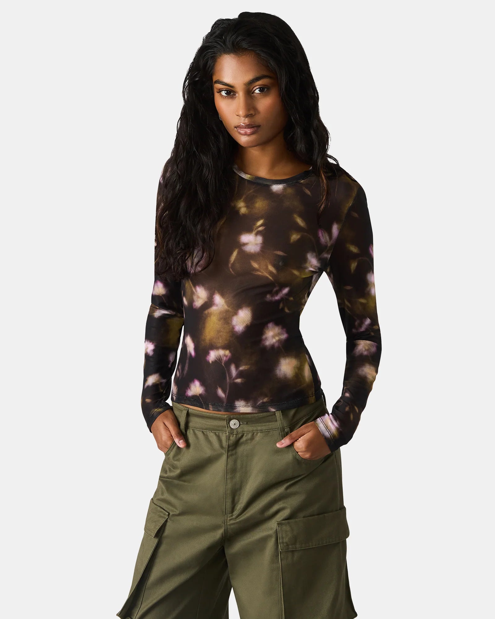 LILIANNA TOP - BLACK MULTI