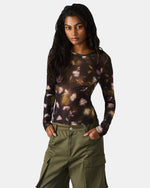 LILIANNA TOP - BLACK MULTI