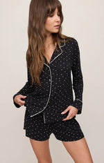 Luxe Dot PJ Top - Black