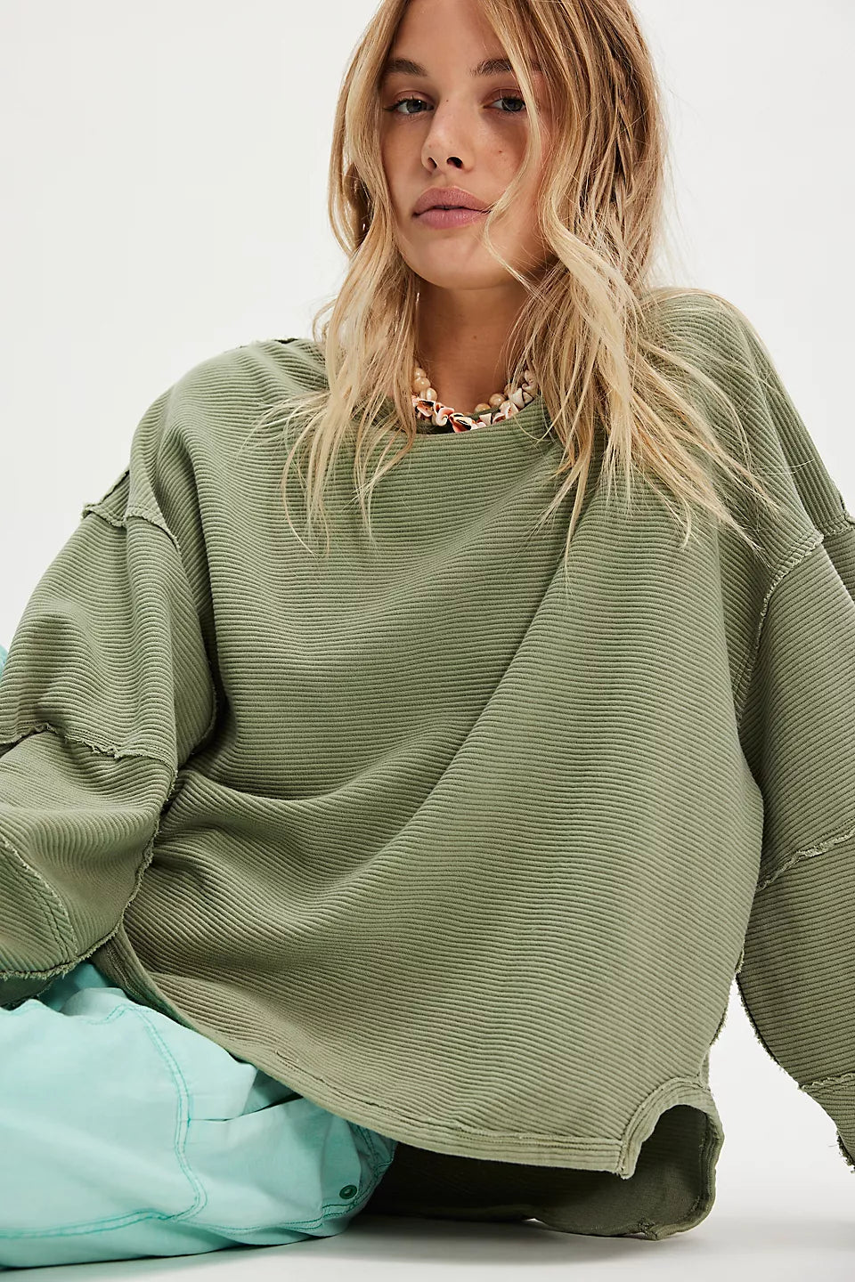 TOTAL ECLIPSE PULLOVER-OIL GREEN