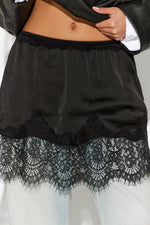 Meet In The Middle Half Slip Skirt - Black