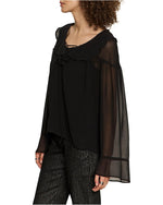 SECRET LOVER BLOUSE - BLACK