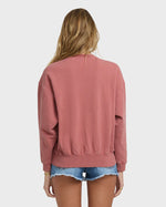 KENDAL CREWNECK SWEATSHIRT - DARK CORAL ALOHA