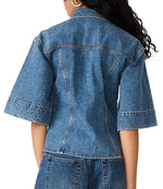 Savy Denim Top - Imperial Blue