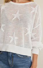 STAR OF THE SHOW CROCHET TOP - WHITE