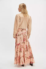 ROWAN MAXI SKIRT- FALLING FLORAL MAUVE