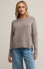 BECK TEXTURED SWEATER - LIGHT TAVERN