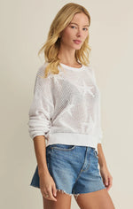 STAR OF THE SHOW CROCHET TOP - WHITE