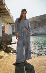 THE PERFECT STRIPED BUTTON UP - INDIGO