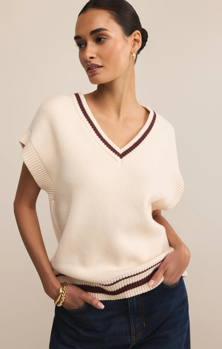 FLETCHER SWEATER VEST - CRYSTAL