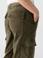 REISSUE CORDUROY CARGO STANDARD RISE PANT BURNT OLIVE