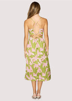 FLORA MIDI DRESS-GREEN
