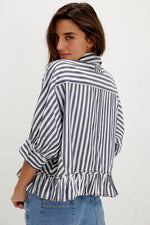 BAILEY STRIPED SHIRT-NAVY COMBO
