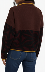 POPOYO SNAP UP FLEECE JACKET - TEAK