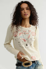 Lucky Locket Tee - Stone Combo