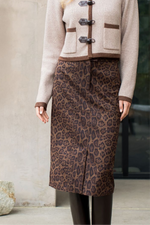 MIDI SKIRT-LEOPARD PRINT