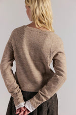 SCHOOL GIRL CARDIGAN - FEATHER GREY MELANGE