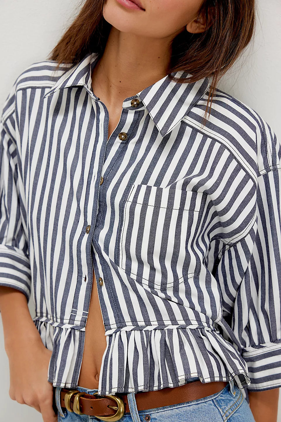 BAILEY STRIPED SHIRT-NAVY COMBO