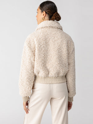 LIBBY SHERPA JACKET - TOASTED ALMOND