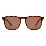 I-SEA Cove sunglasses in tortoise shell frame with brown polarized lenses, front view on white background