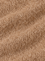 Close-up of Z SUPPLY Westmont Henley Sweater fabric in Golden Caramel, showing soft knit texture with warm tan tones