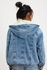 ASHER COSY DENIM JACKET - SNOWDRIFT WASH