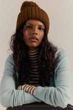 COASTLINE BEANIE HAT- COFFEE