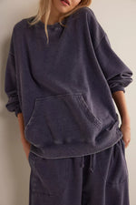 SLOW IT DOWN PULLOVER-PEACOAT