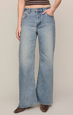 The Stunner Mid Rise Wide Leg - Downtown