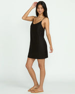 SUMMER LOVE SLIP DRESS - BLACK