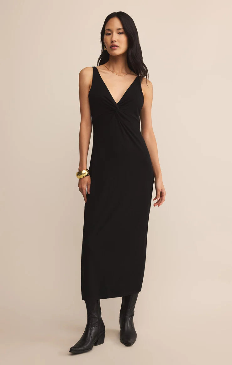 ELEVE MIDI DRESS - BLACK