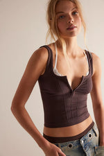 SIMPLY SOFT CAMI - TEAK