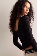 Night Shift Layering Top - Black