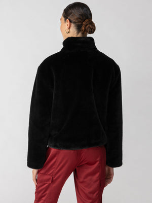 LUX FUR COAT - BLACK