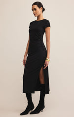 AURELIA MIDI DRESS - BLACK