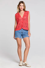 CHELSEE VEST - CRANBERRY