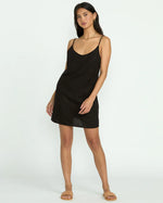 SUMMER LOVE SLIP DRESS - BLACK