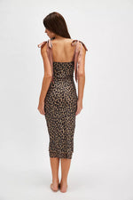 PRINTED GOT GLAM SLIP DRESS- CHEETAH