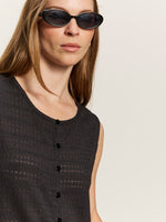 TEXTURED VACATION SHELL - BLACK