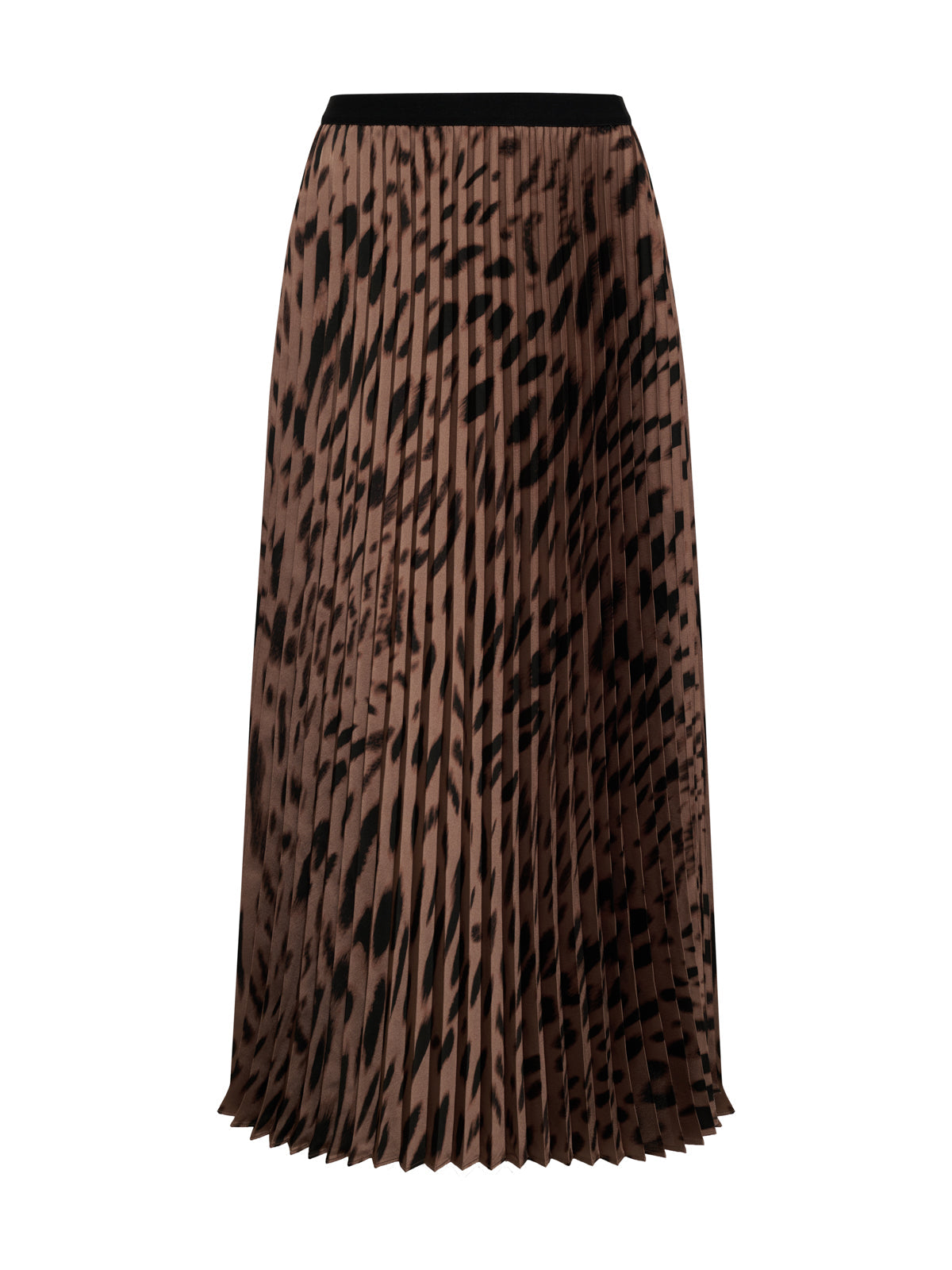 NOSTALGIA PLEATED MIDI SKIRT - MOCHA LEO